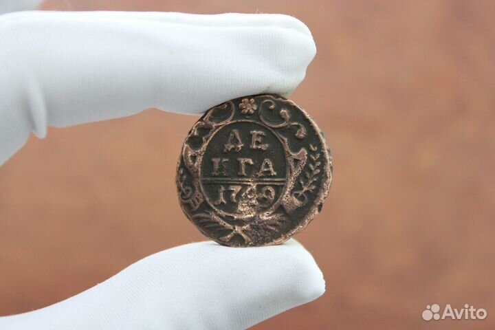 Деньга 1749 года Елизавета I в Твери