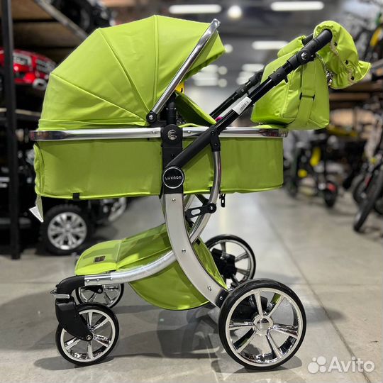 Детская 4-х колесная коляска Luxmom 608 2в1