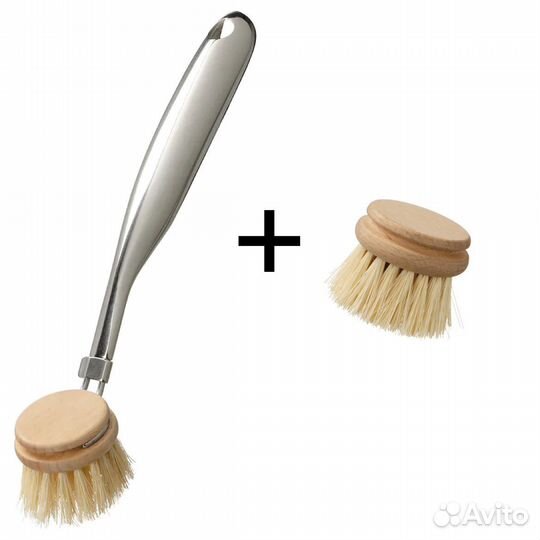 Щетка для посуды и сменная насадка икеа valvardad