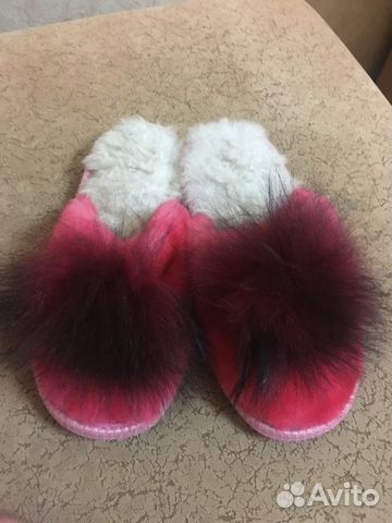 Комнатные тапки из овчины 36,5