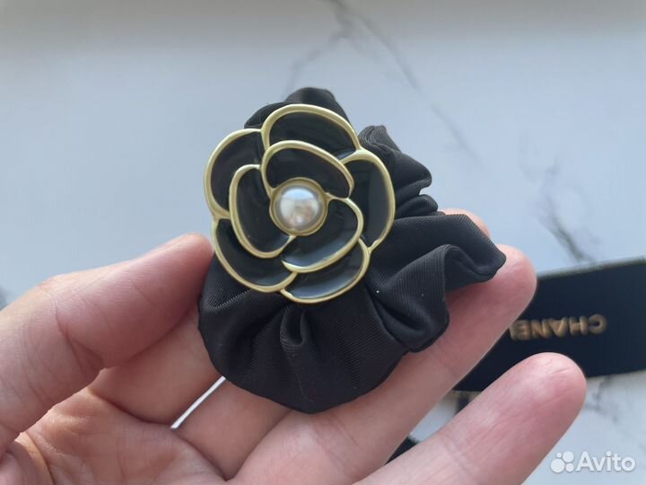Резинки для волос набор с камелией бант chanel