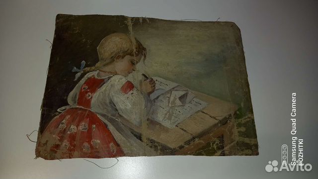 Картина старая маслом 