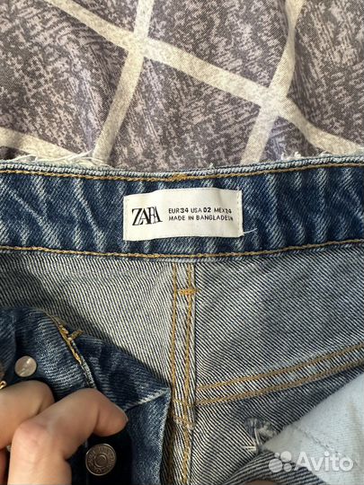 Шорты джинсовые женские zara 34