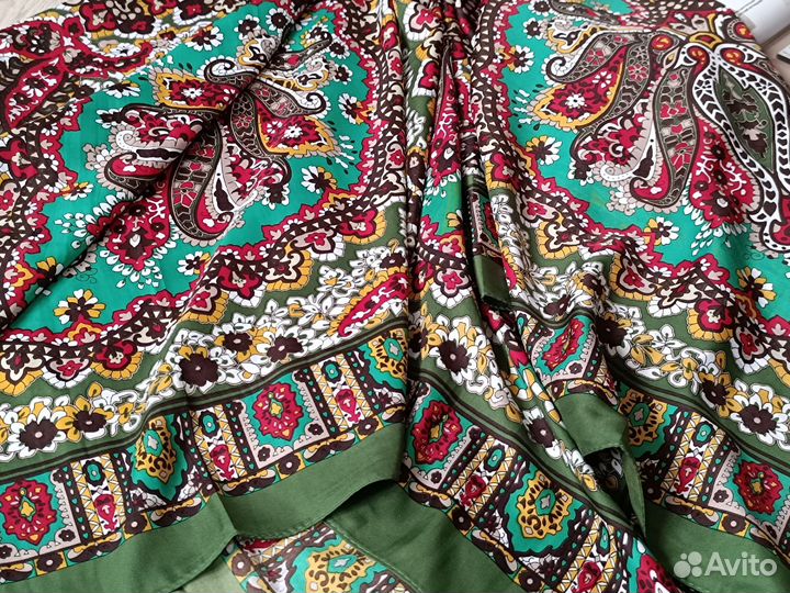 Платок Шаль etro Зелёный Шелк