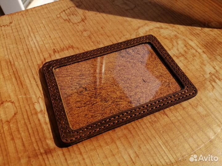 Чехол под карту из натуральной кожи