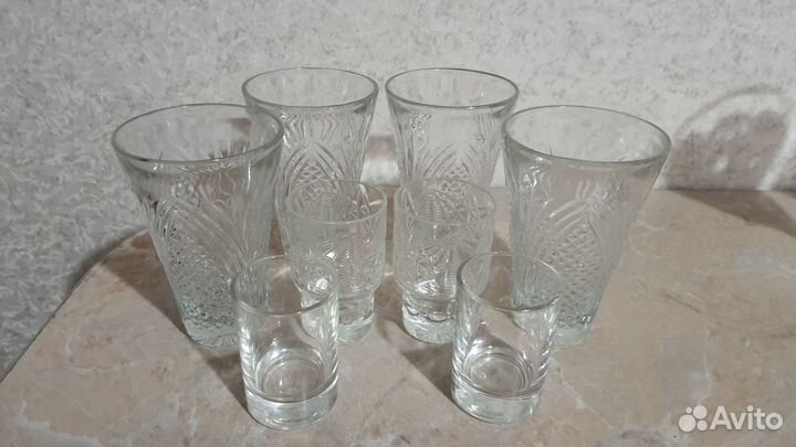 Рюмки, стаканы, бокалы (хрусталь/стекло)