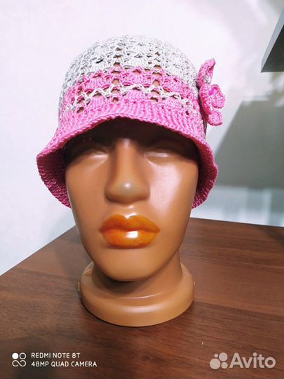 Косынка, панама крючком для девочки