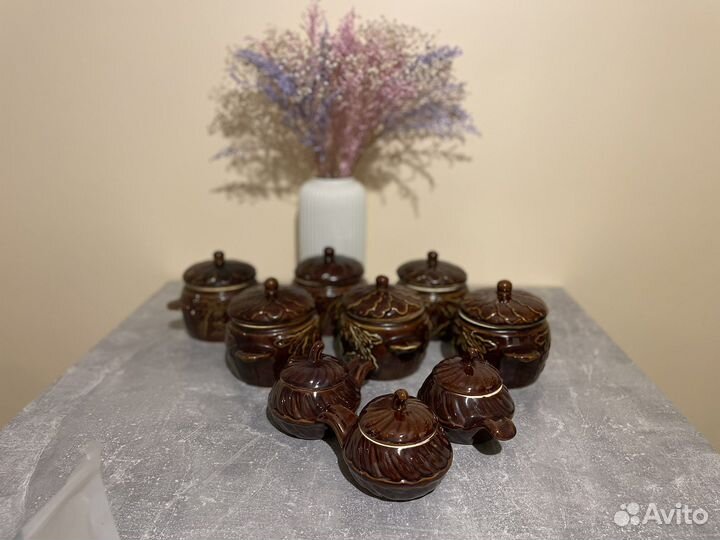 Горшок керамический для запекания 9 шт