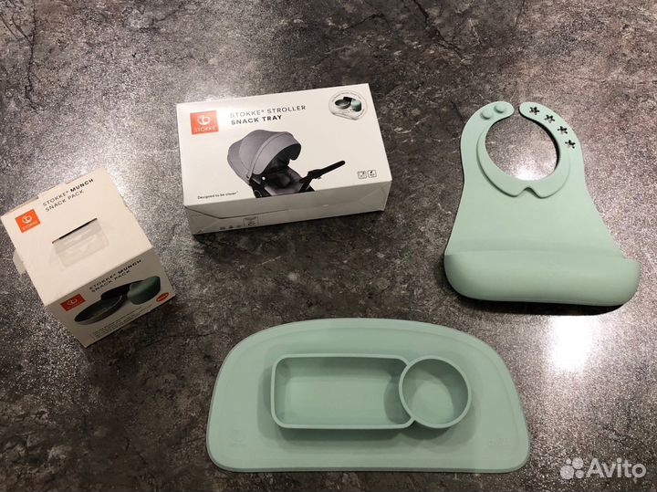 Аксессуары для коляски и посуда stokke