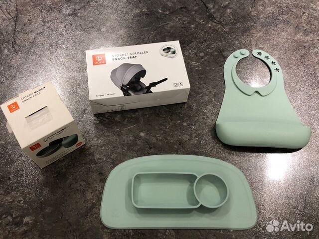 Аксессуары для коляски и посуда stokke