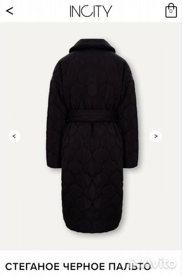 Пальто черное женское Incity 46-48(м), рост 170см