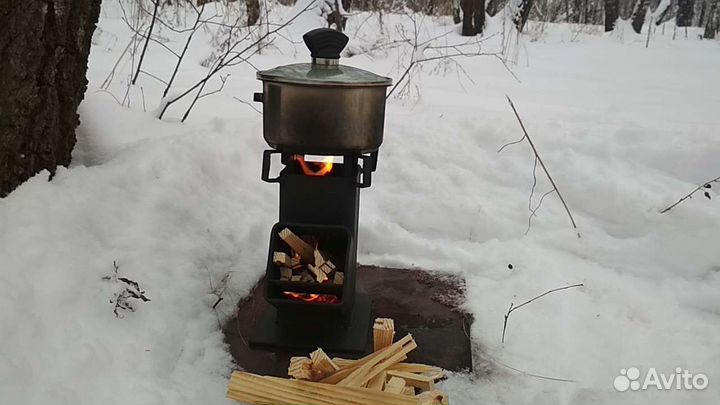 Походная печка-ракета