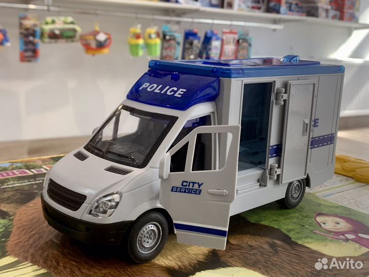 Инерционная машинка Полиция свет/звук 27 см