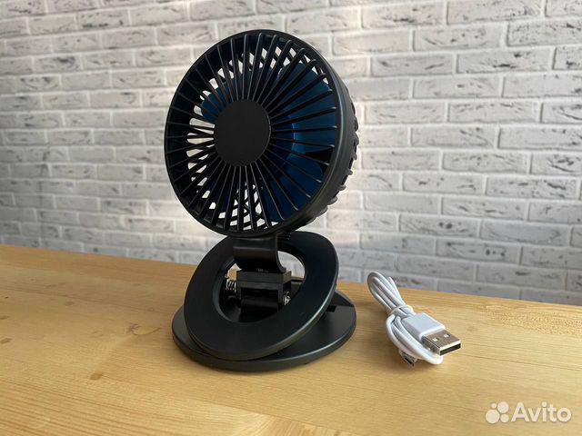 Вентилятор-зажим настольный USB с аккумулятором