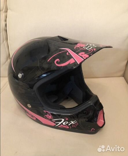 Мотоциклетный шлем Fox женский, подростковый почти