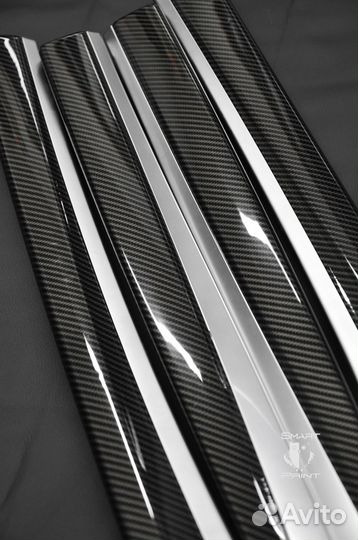 Планки салона аквапринт под карбон BMW F10