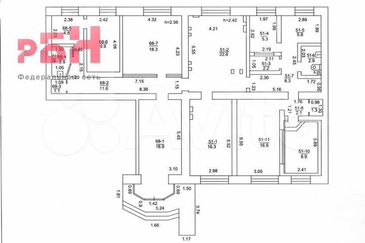 Помещение с кабинетной планировкой