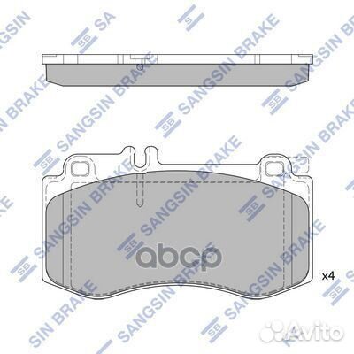 Колодки тормозные MB E500 (W212) 09- SP2378 San