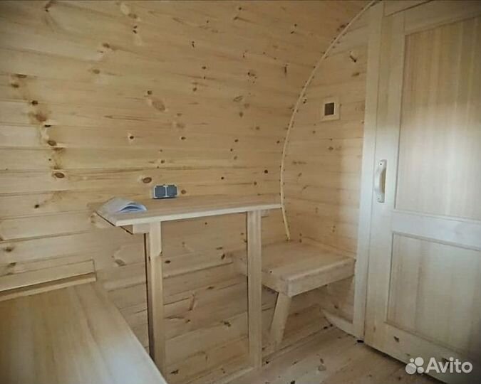 Перевозная баня бочка 6 м