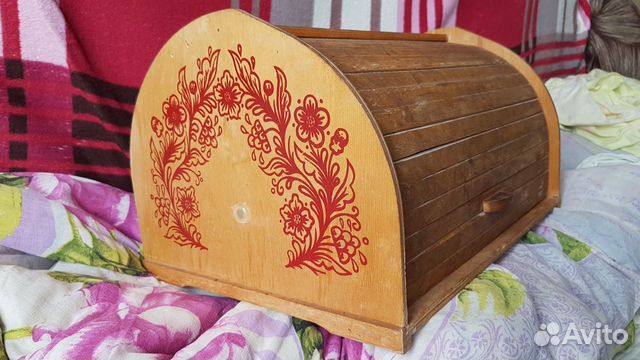 Деревянная Хлебница с узорами (СССР)