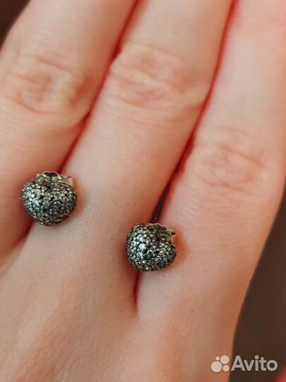 Pandora серьги сердца