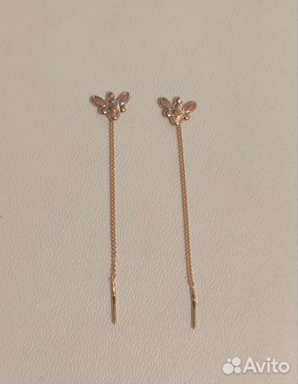 Золотые серьги - продёвки