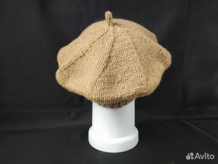 Берет тёплый женский Ог 57-59 см. Ручная работа
