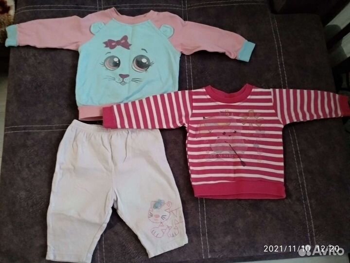 Вещи пакетом 80-86 для девочки