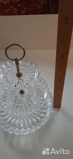 Ваза для фруктов хрустальная СССР