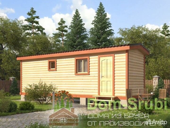 Гаврилов Ям. Мобильная баня из бруса бм-7 (2.30х8)