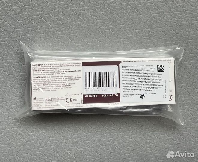 Линзы Alcon Dailies Total 1 новые / -4,75