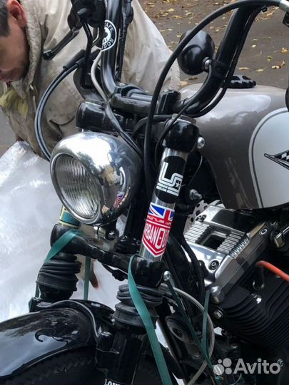 Фара ретро на Harley Davidson