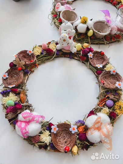 Пасхальная композиция, свеча ручной работы