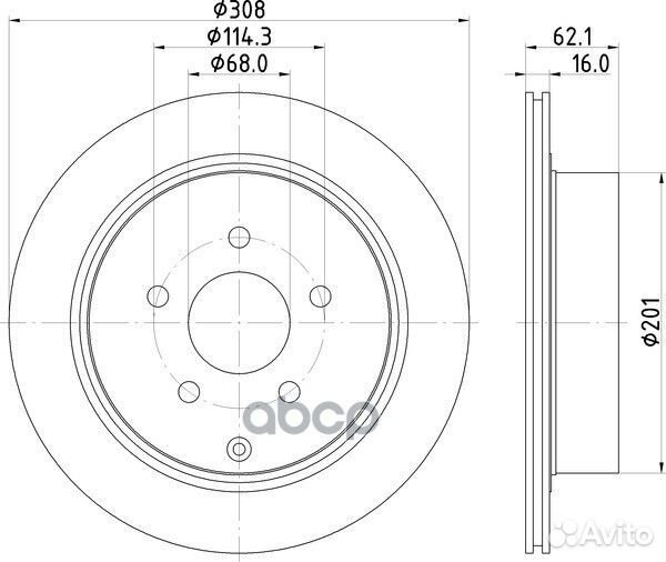 Диск тормозной зад ND2025K nisshinbo