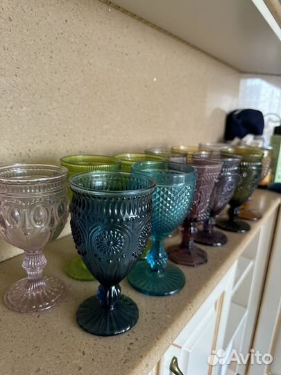 Стаканы цветное стекло