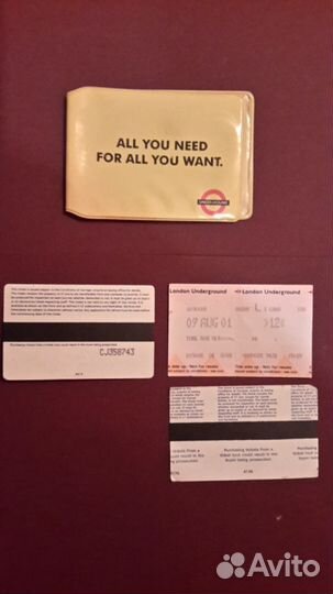Билет проездной метро обложка лондон англия 2001г