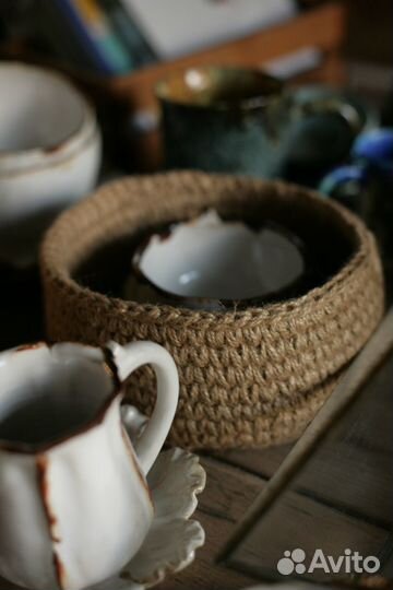 Корзинка из джута
