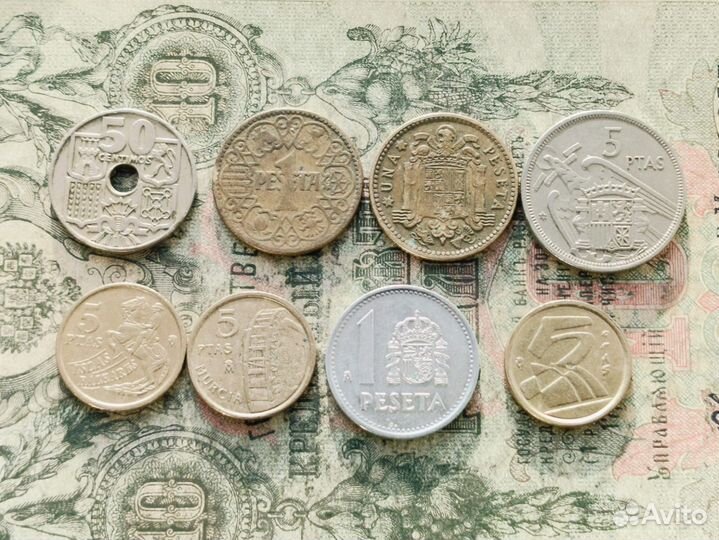 Монеты Испании 8 шт