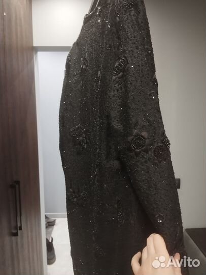 Вечернее кимоно оверсайз с бисером и пайетками