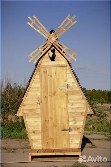 Уличный туалет деревянный ACC342