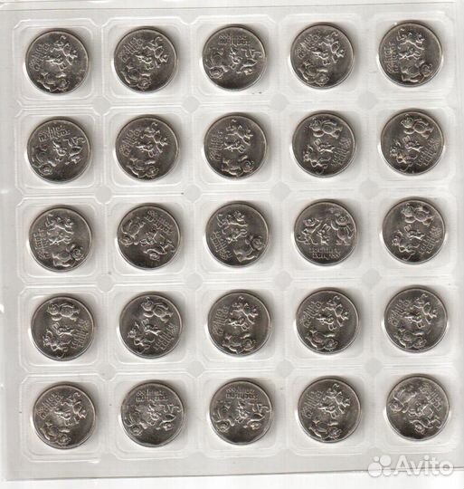 Монеты 25р Олимпиада Сочи 2014, листы