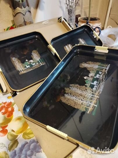 Новый набор подносов 3 шт