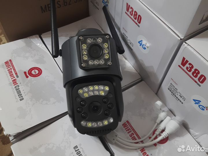 Двойная Камера Видеонаблюдения SIM 4G