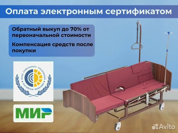 Медицинская кровать функциональная