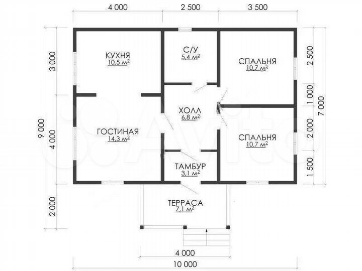 Дом 70 м² на участке 4,5 сот.