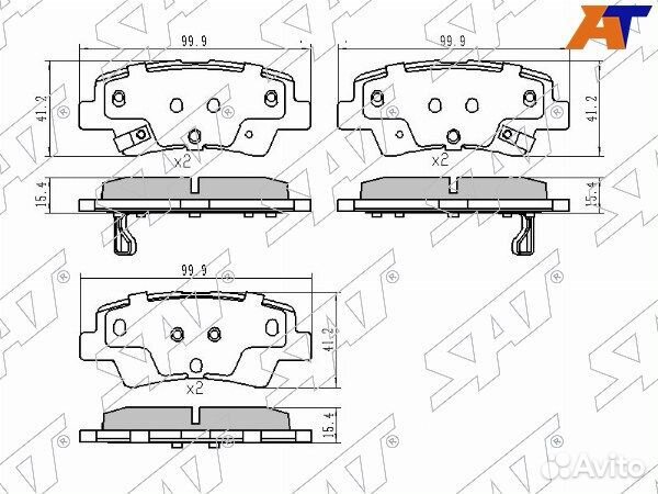 Колодки тормозные задние geely atlas