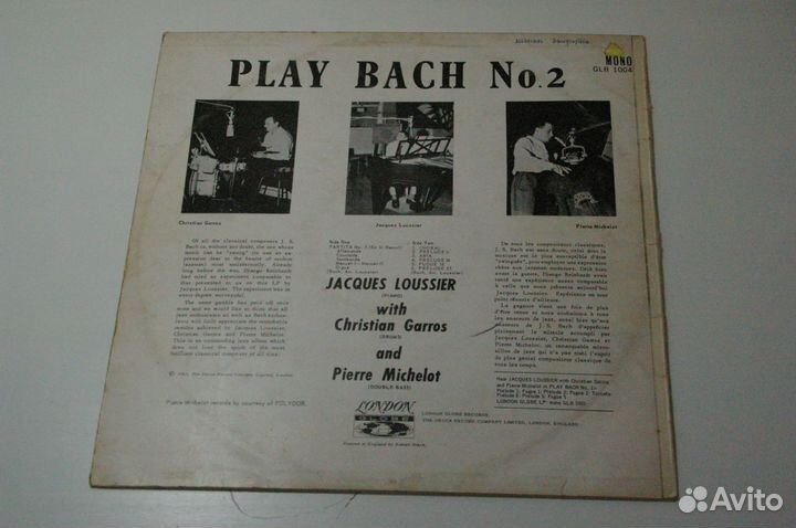 Пластинка Jacques Loussier Play Bach No 2 UK 63