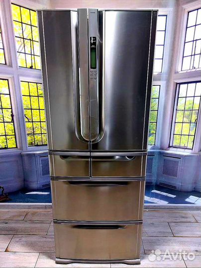 Холодильник Toshiba б/у бронзовый многокамерный