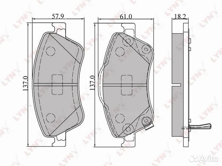 Lynxauto BD-7546 Колодки тормозные дисковые перед