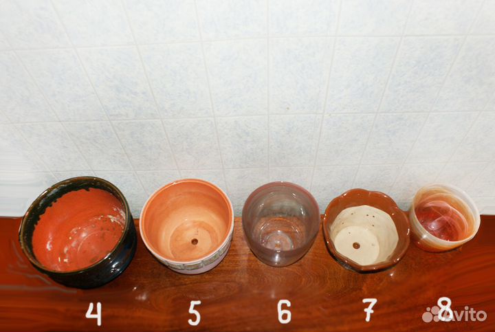 Горшки для цветов от 1 л до 15 л цв. керамика, бу